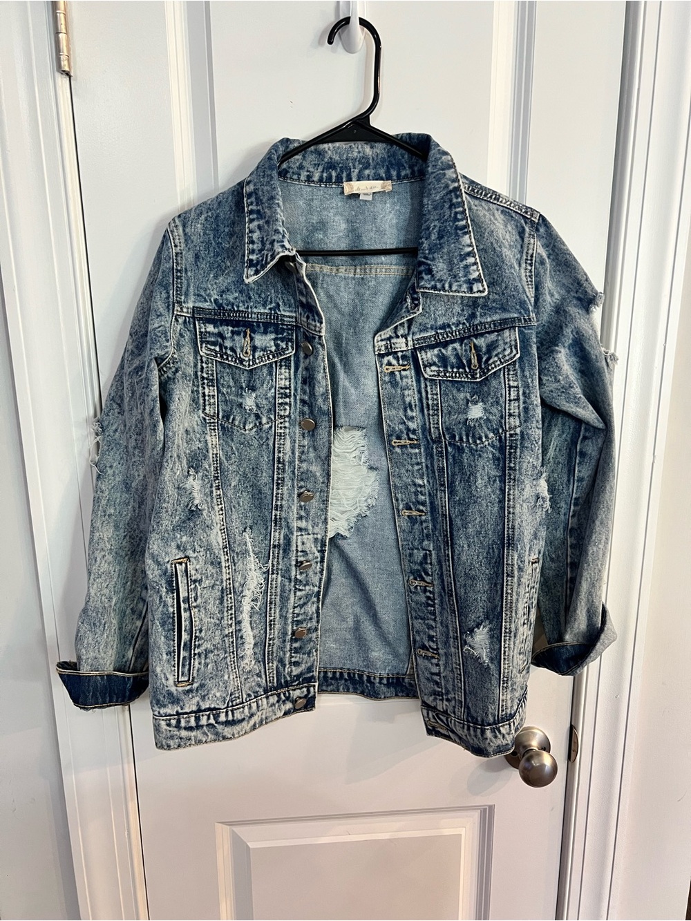 Altar'd State Light Blue Acid-Wash Denim Jacket